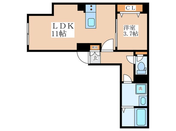 ＣＲＥＡＬ新富町の物件間取画像